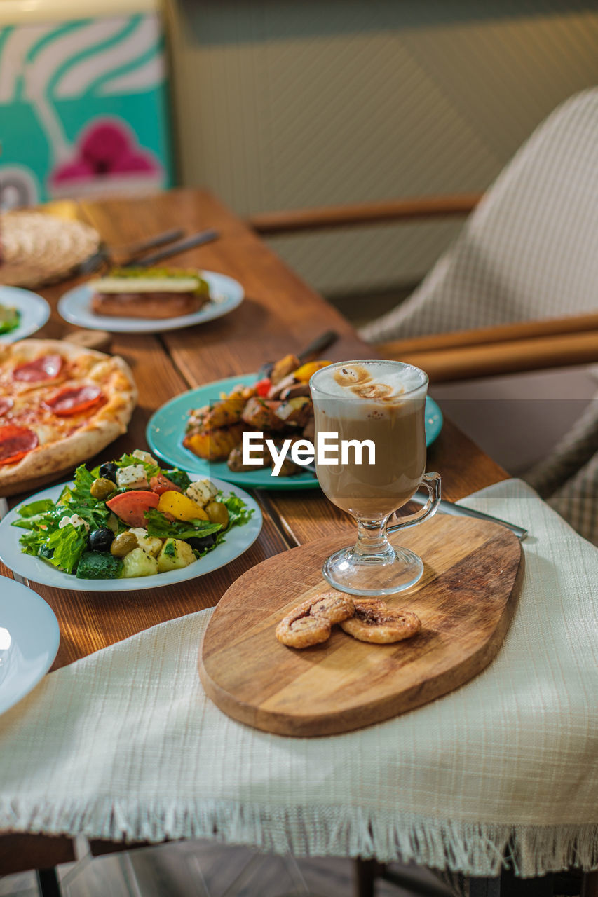 close-up of food in plate on table