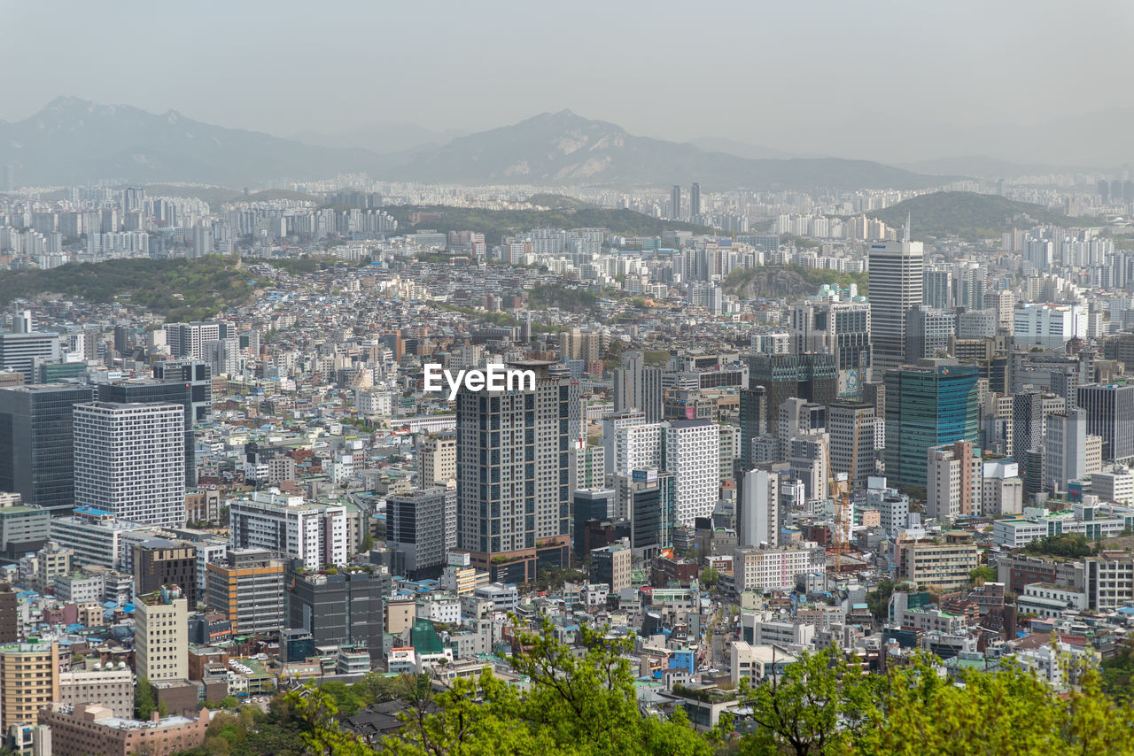 high angle view of cityscape