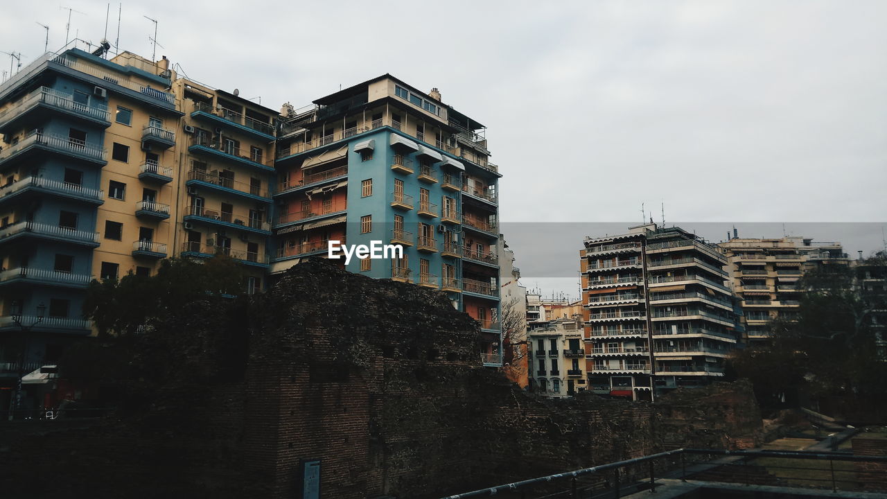 Low angle view of buildings against sky