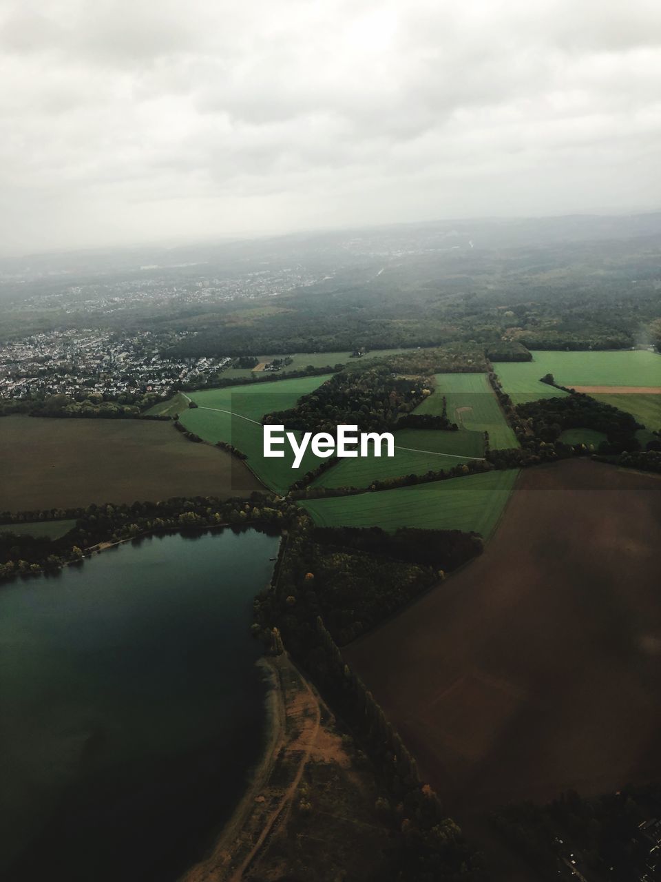 AERIAL VIEW OF AGRICULTURAL LANDSCAPE