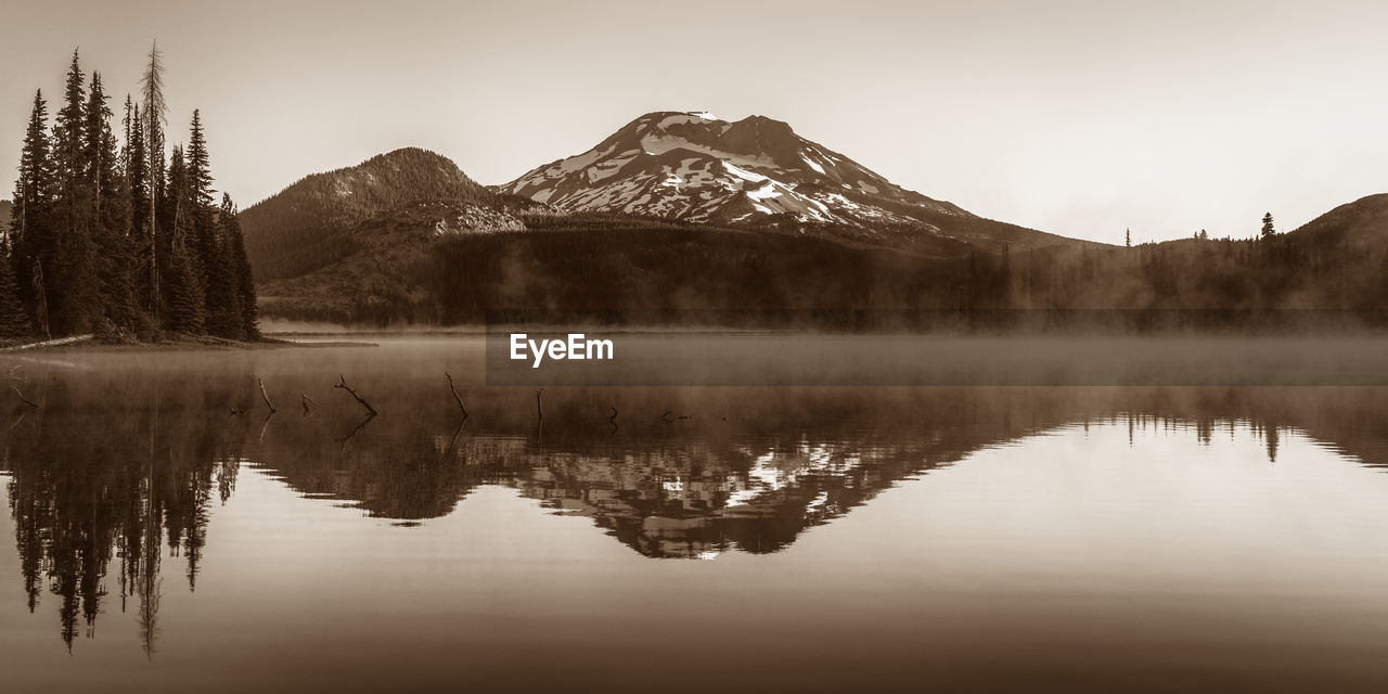 Reflection of mountain in lake