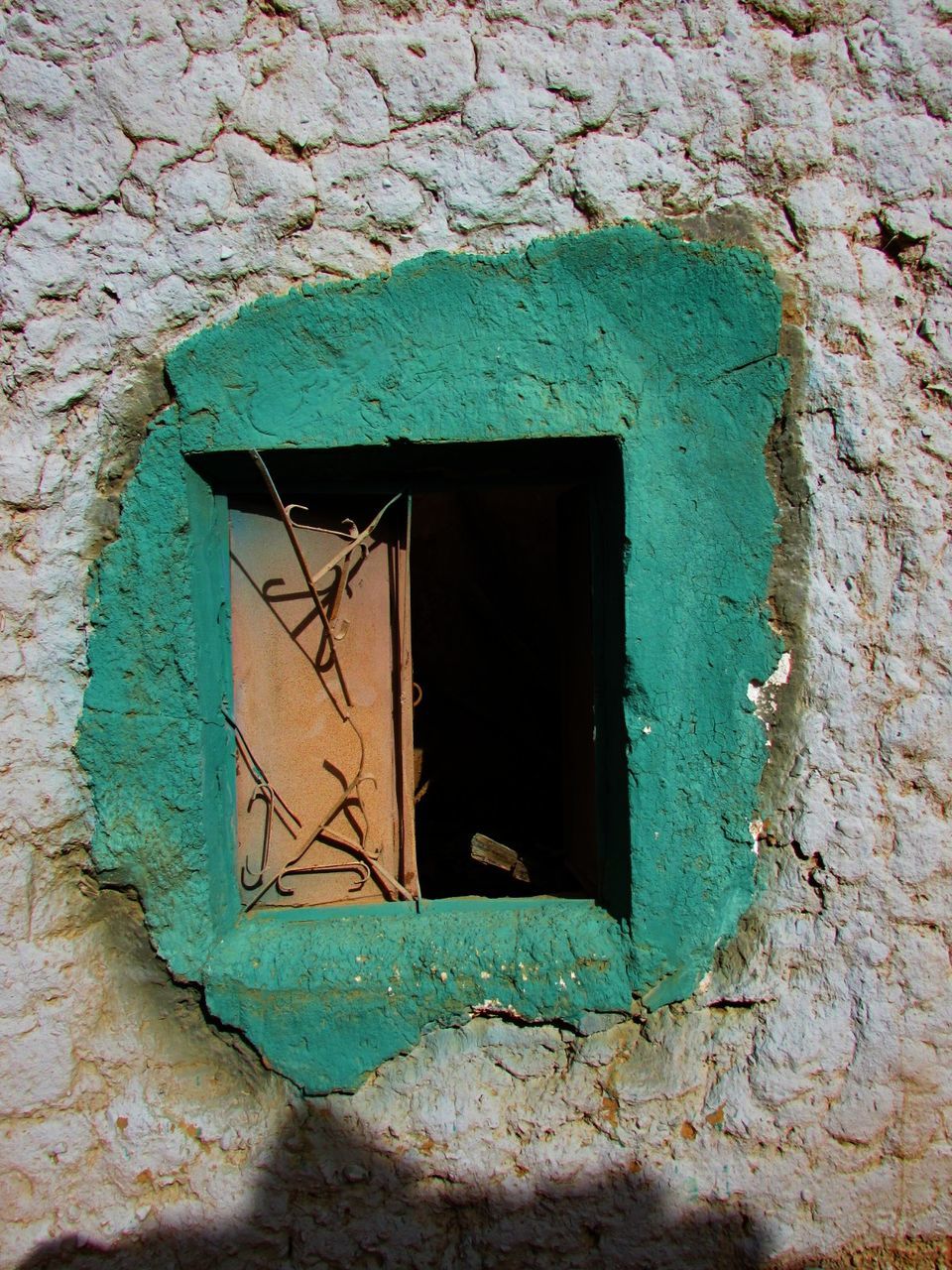 BLUE WINDOW OF HOUSE