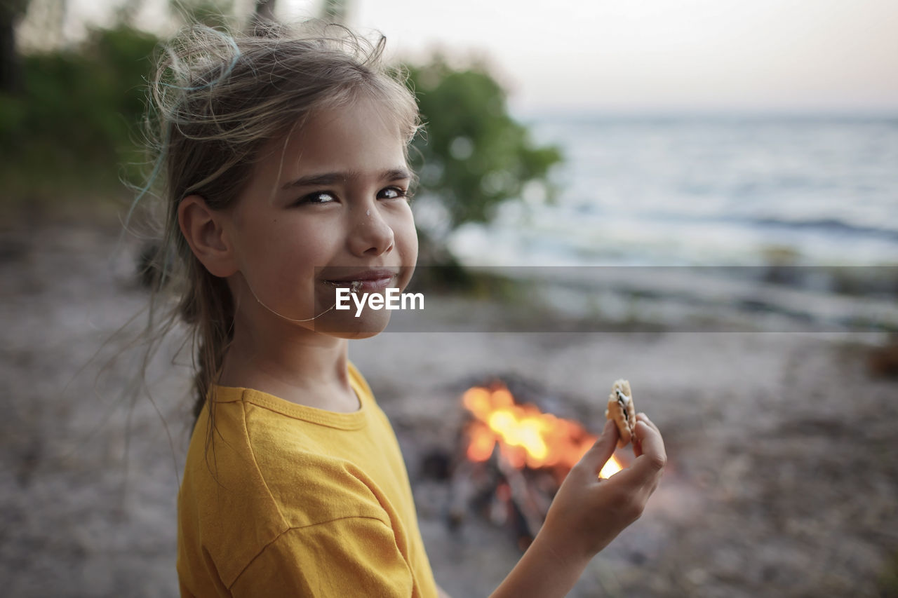 Portrait of girl smiling