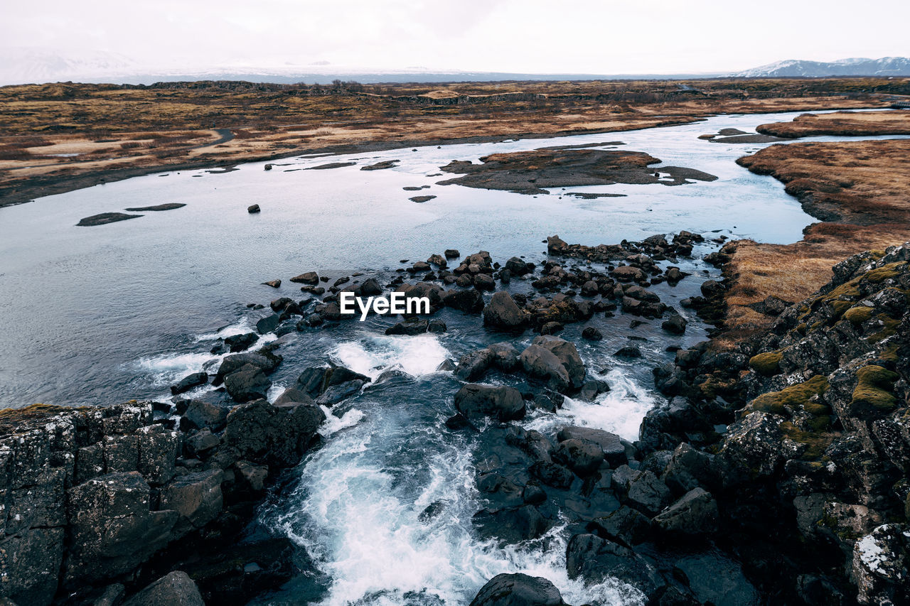 SCENIC VIEW OF SEA DURING WINTER