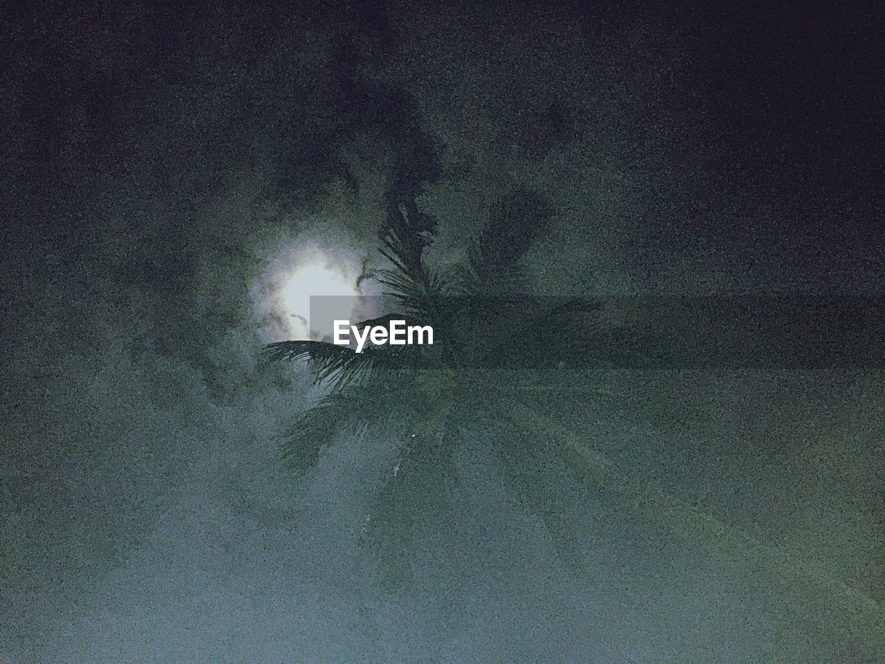 LOW ANGLE VIEW OF ILLUMINATED MOON AT NIGHT