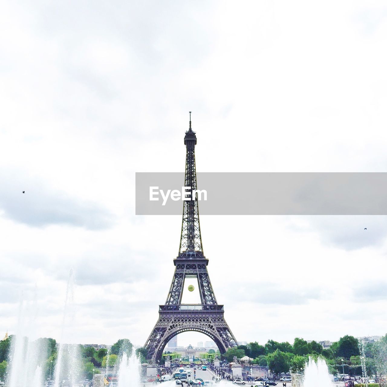 Low angle view of eiffel tower against the sky