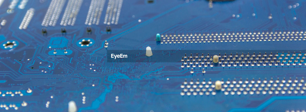 Modern printed circuit board, electronic circuit board, textolite.