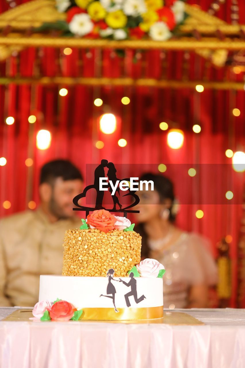 Close-up of cake on table