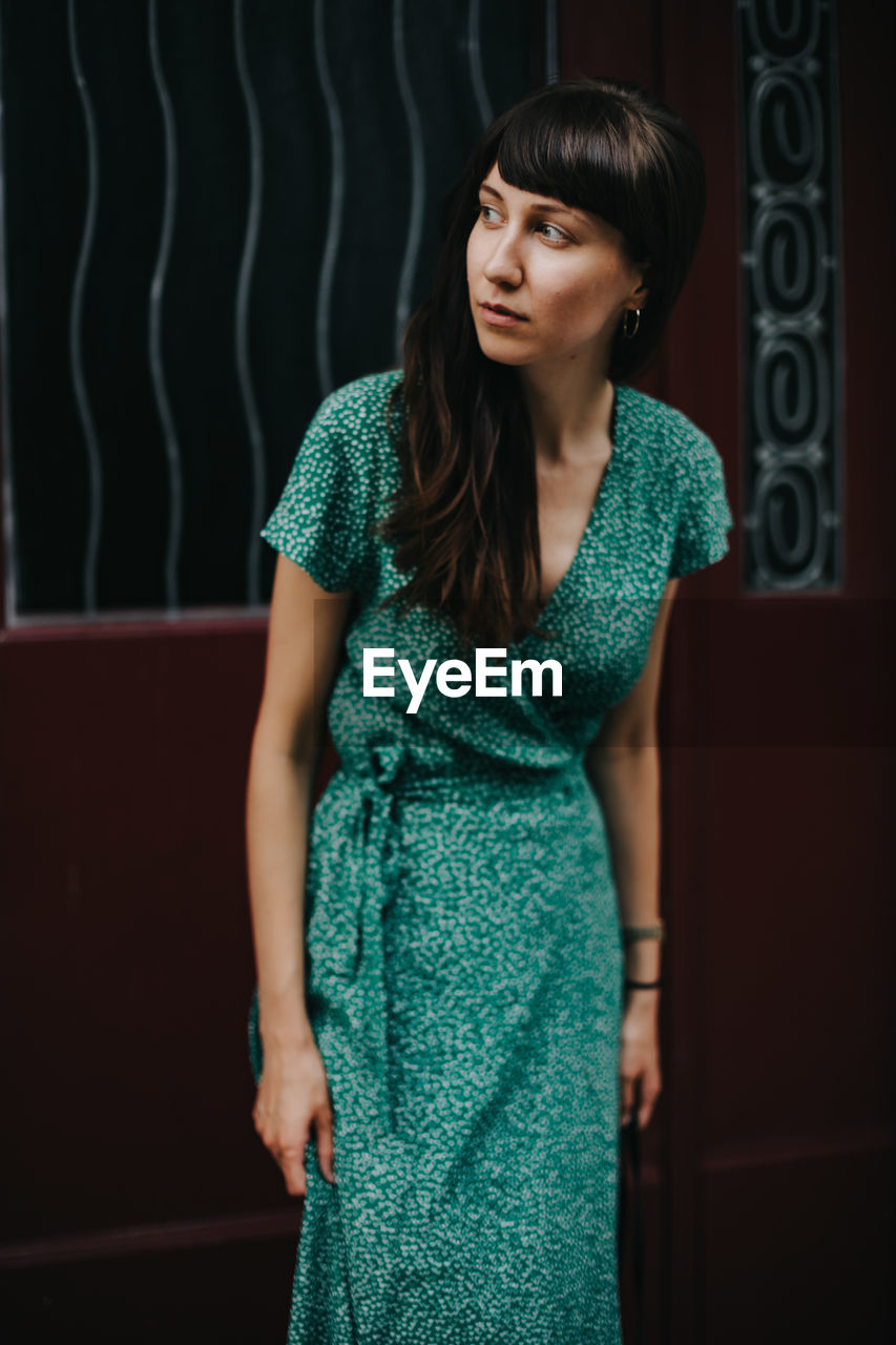 Young woman looking away