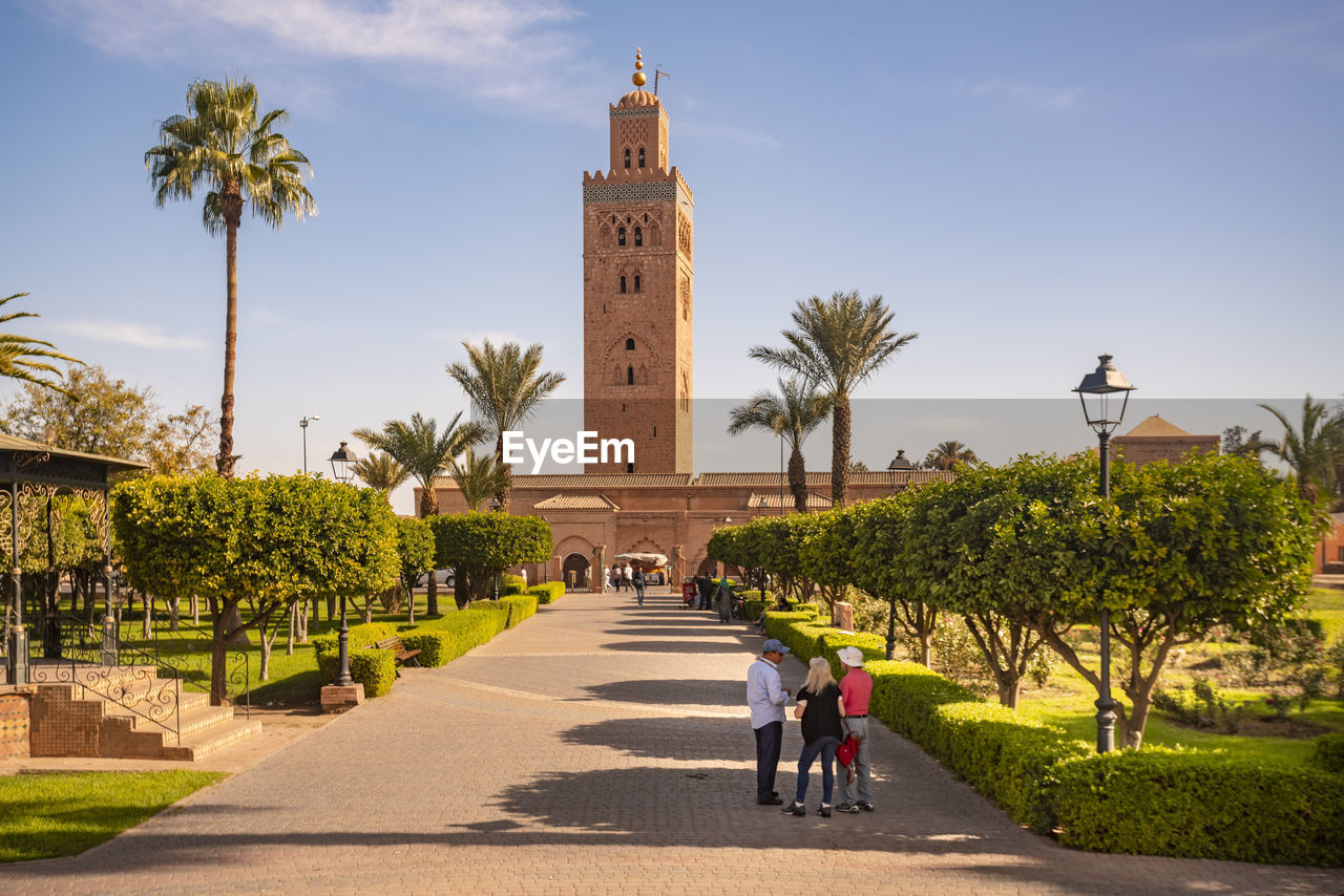 Parc lalla hasna with koutoubia mosque in the background