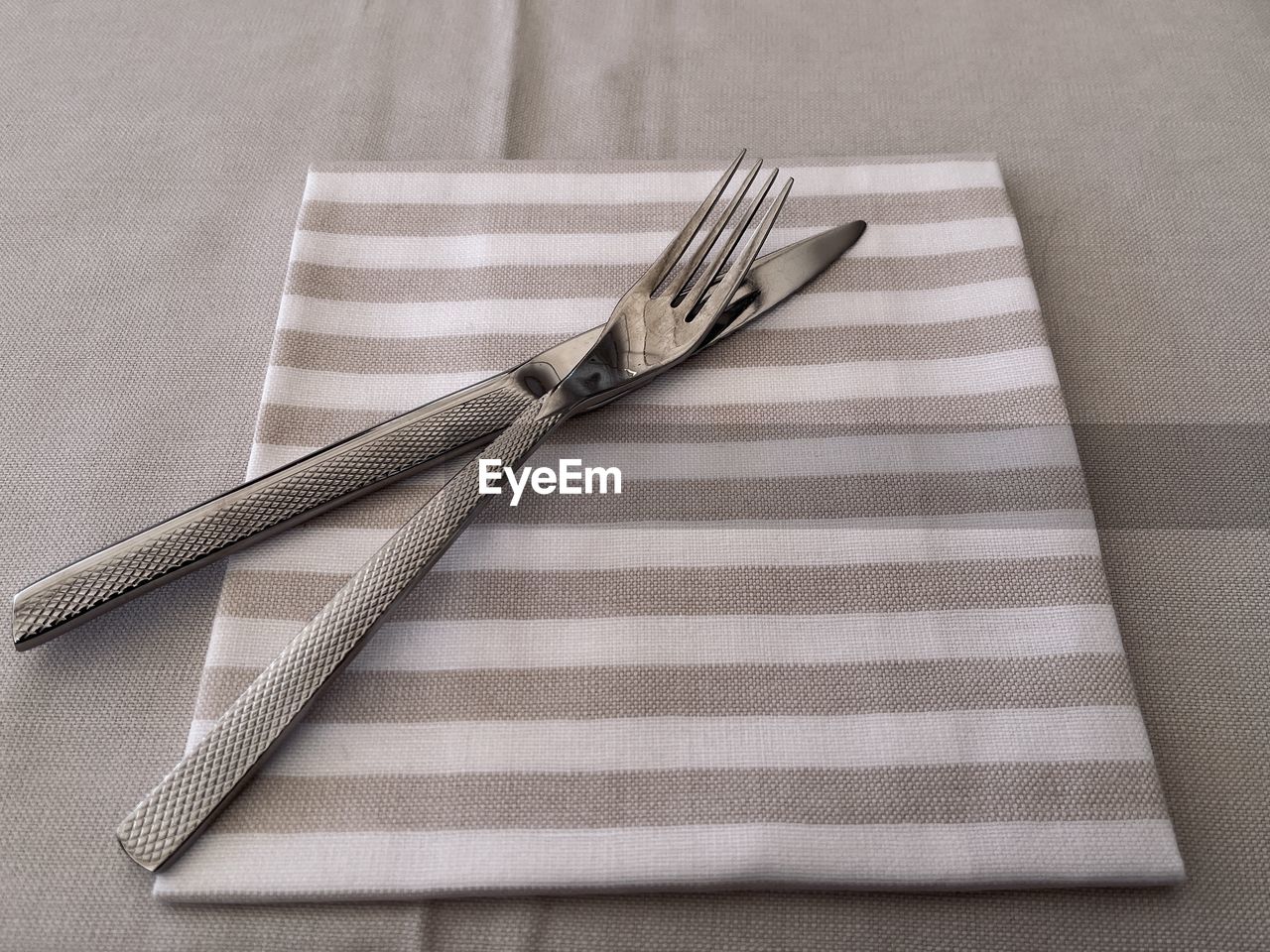 Cutlery on napkin