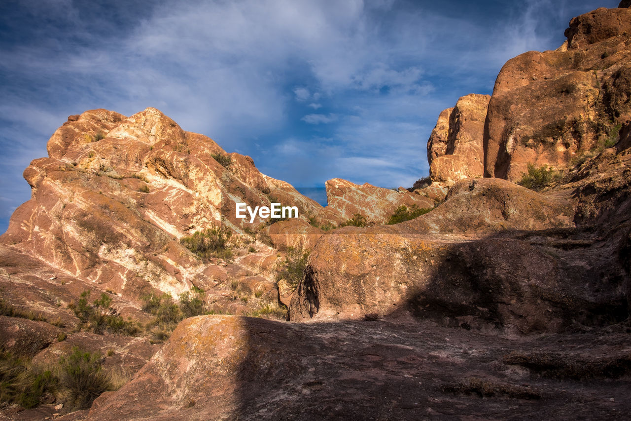 View of rock formations