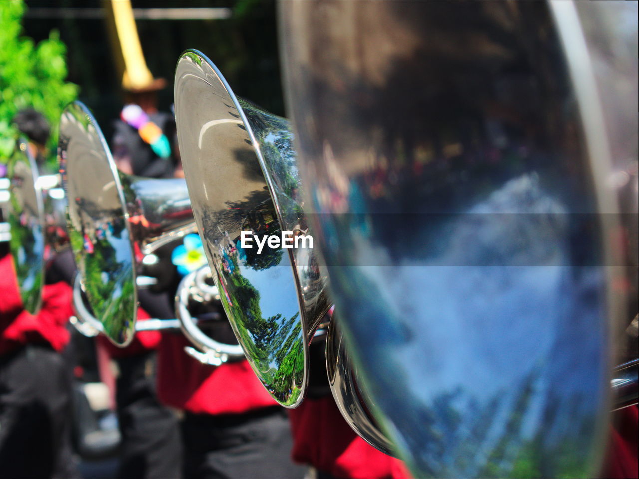 Close-up of trumpet on a carnival
