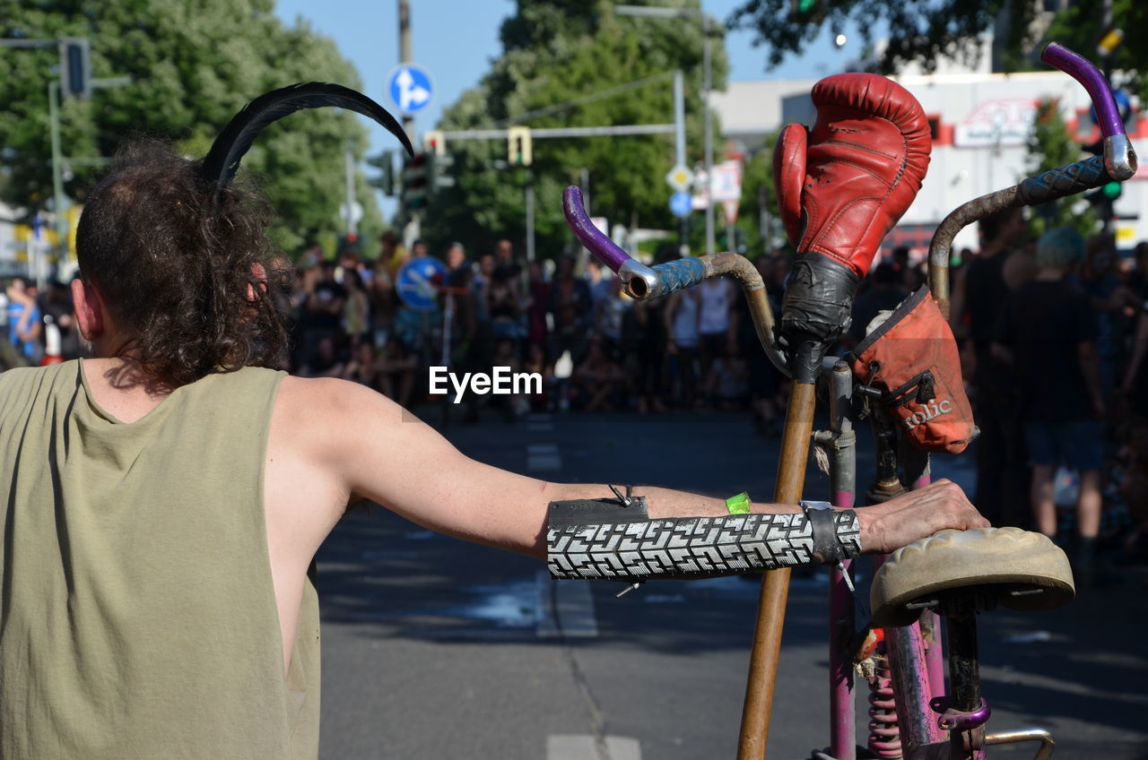 Man performing on street