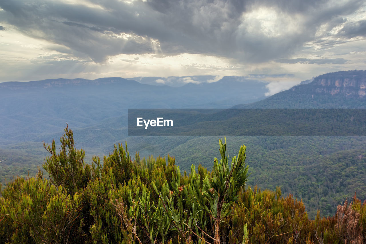 Scenic view of mountain landscape against sky