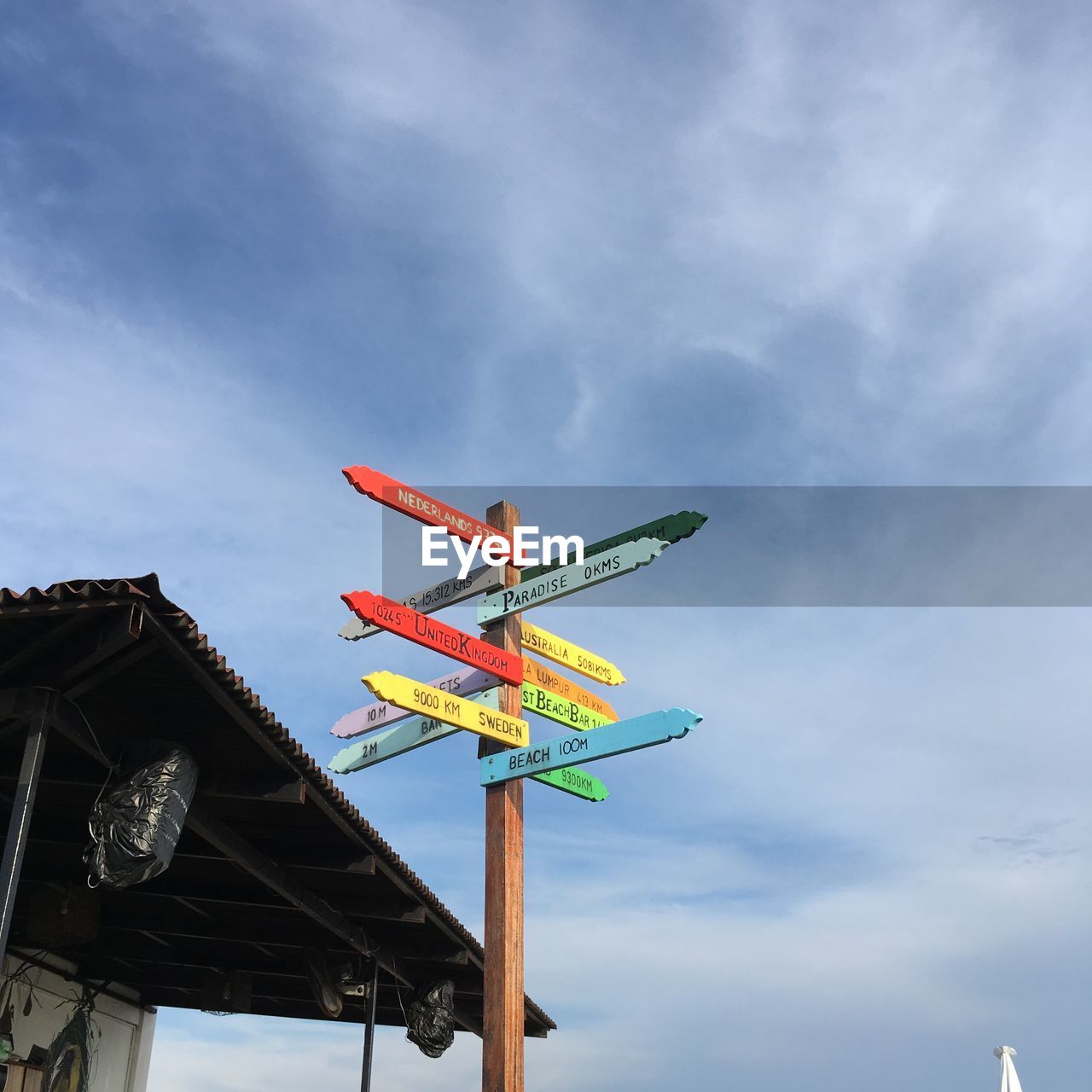 LOW ANGLE VIEW OF COMMUNICATIONS TOWER