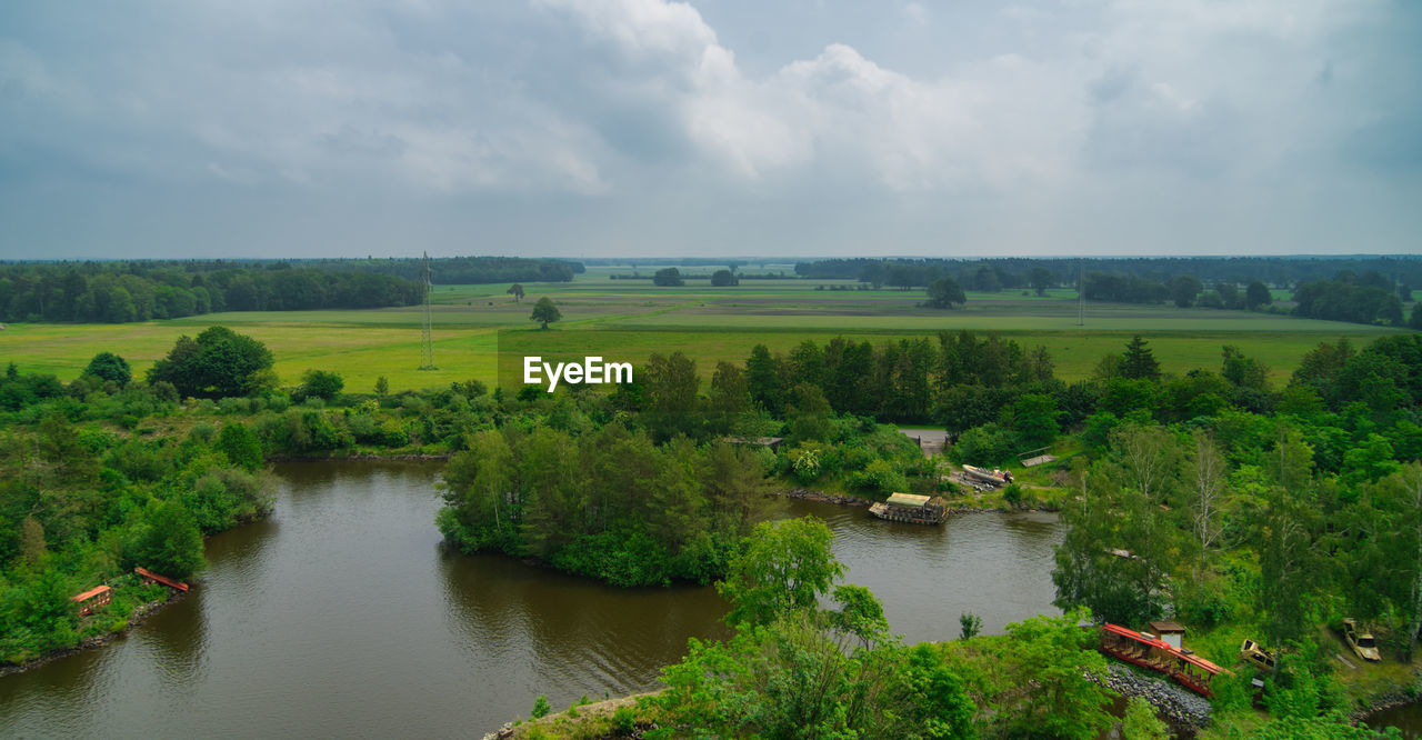 Scenic view of river against sky