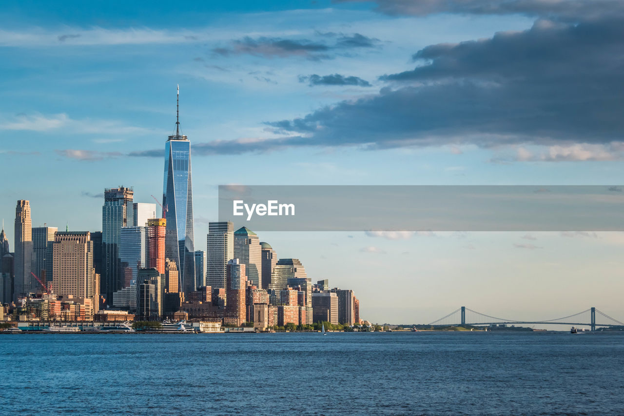 View of city buildings against sky