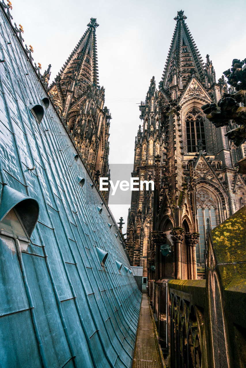 View of the cologne cathedral towers, germany.