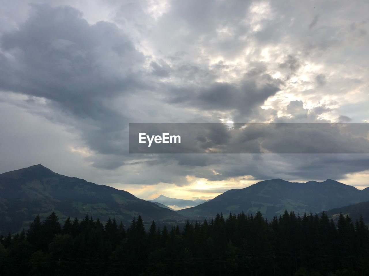 SCENIC VIEW OF MOUNTAINS AGAINST CLOUDY SKY