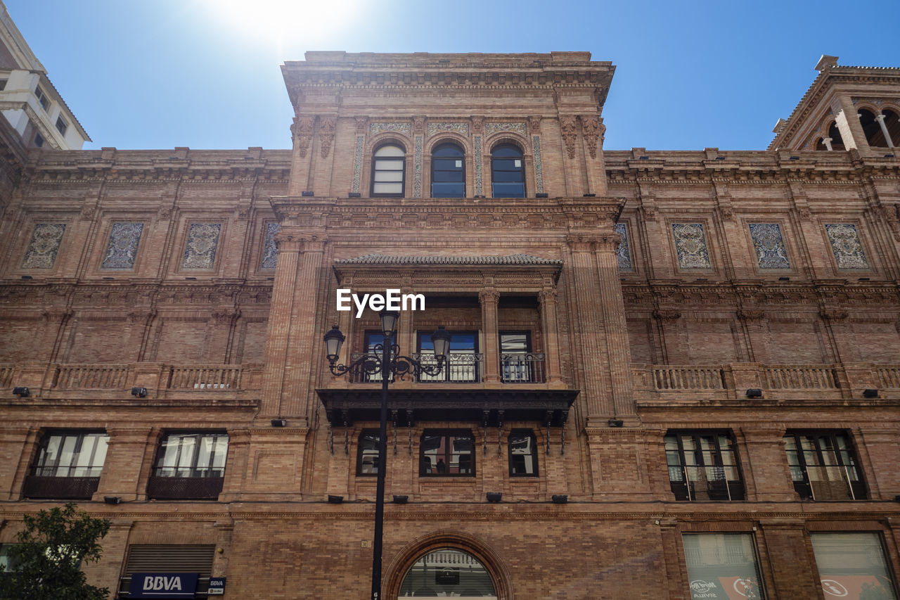 Low angle view of historical building against sky