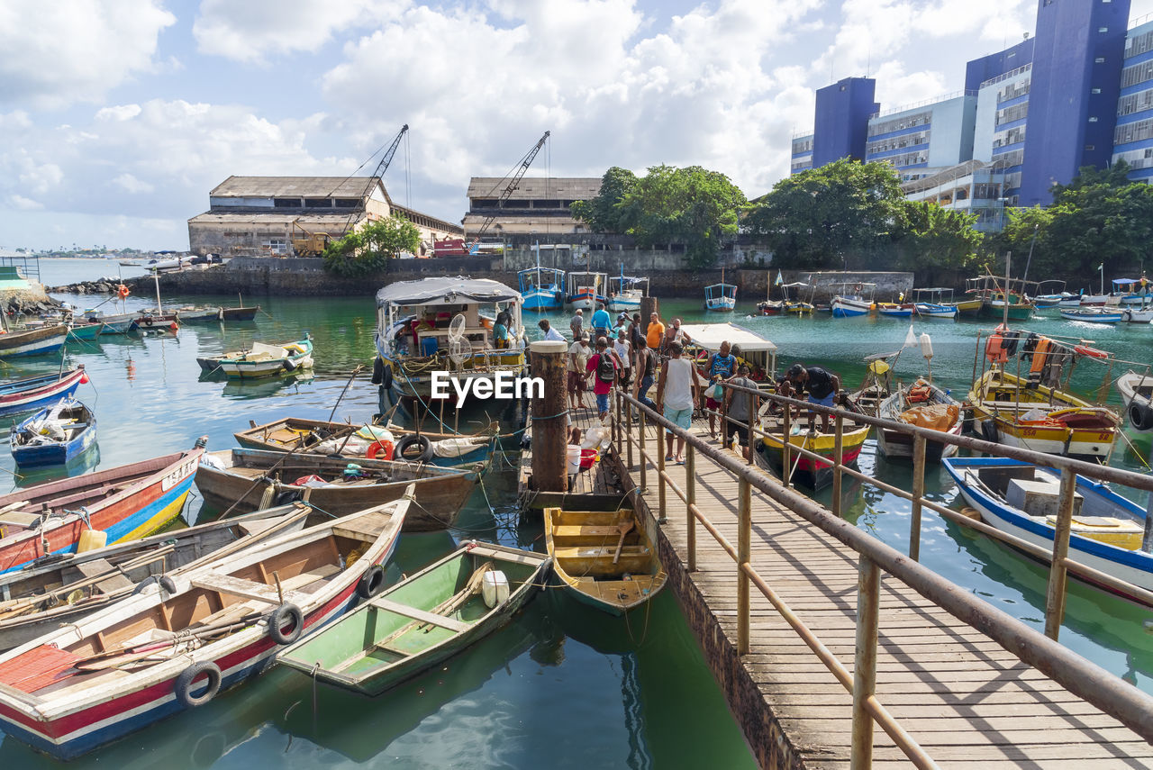 Commercial vessel port of feira de sao joaquim, in the city of salvador, bahia.