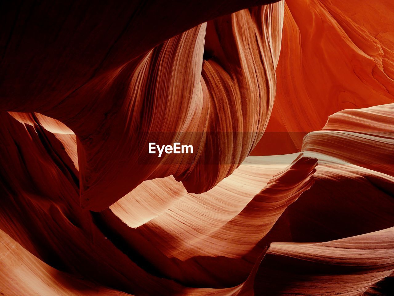 Full frame shot of rock formation at antelope canyon 