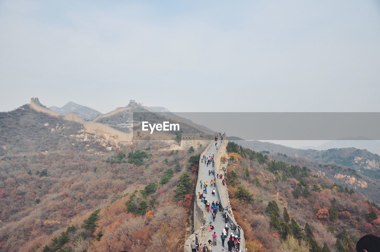 Panoramic view of mountains against sky