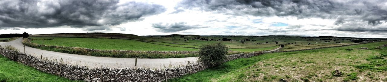 SCENIC VIEW OF LANDSCAPE AGAINST CLOUDY SKY