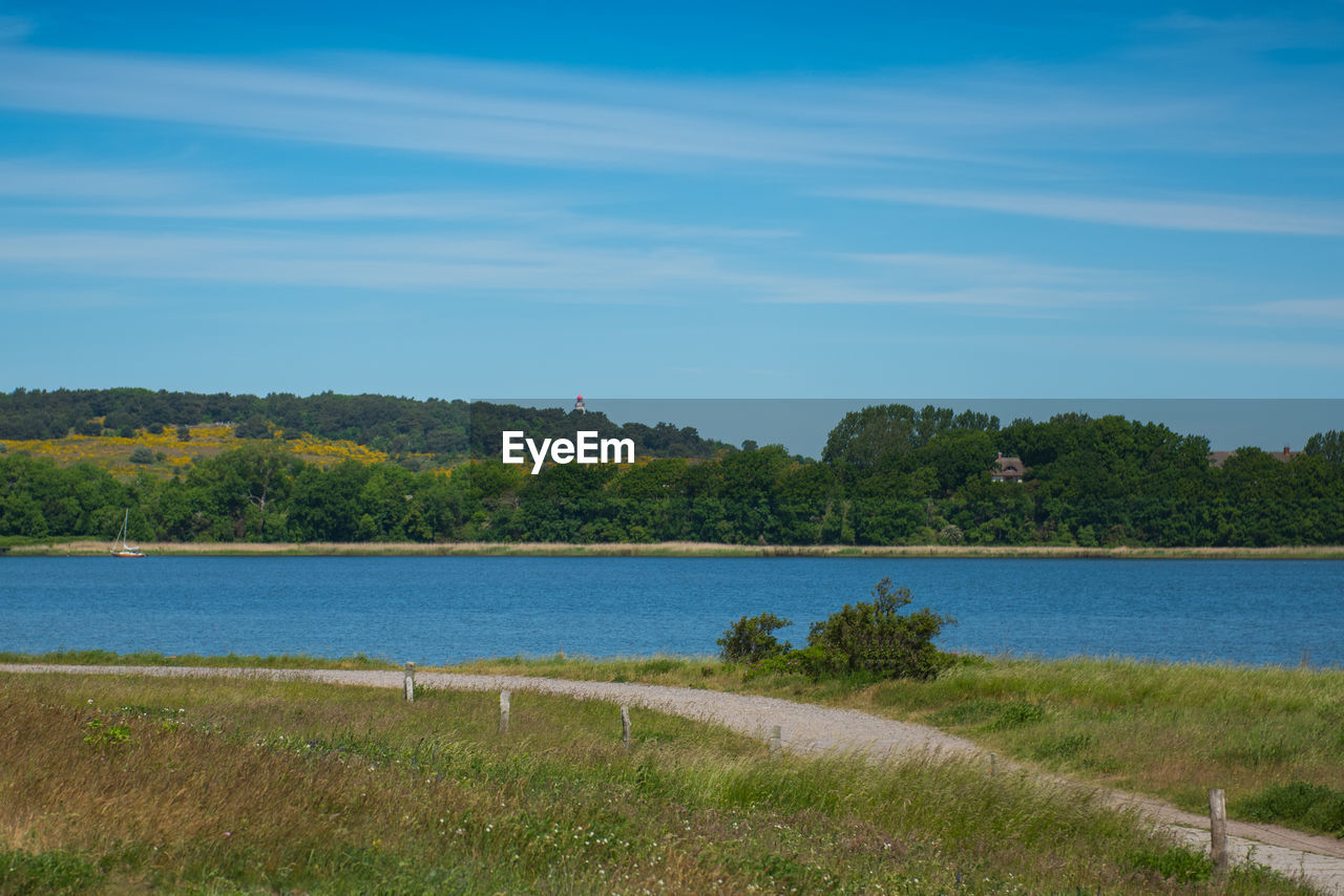 LAKE BY TREES AGAINST SKY