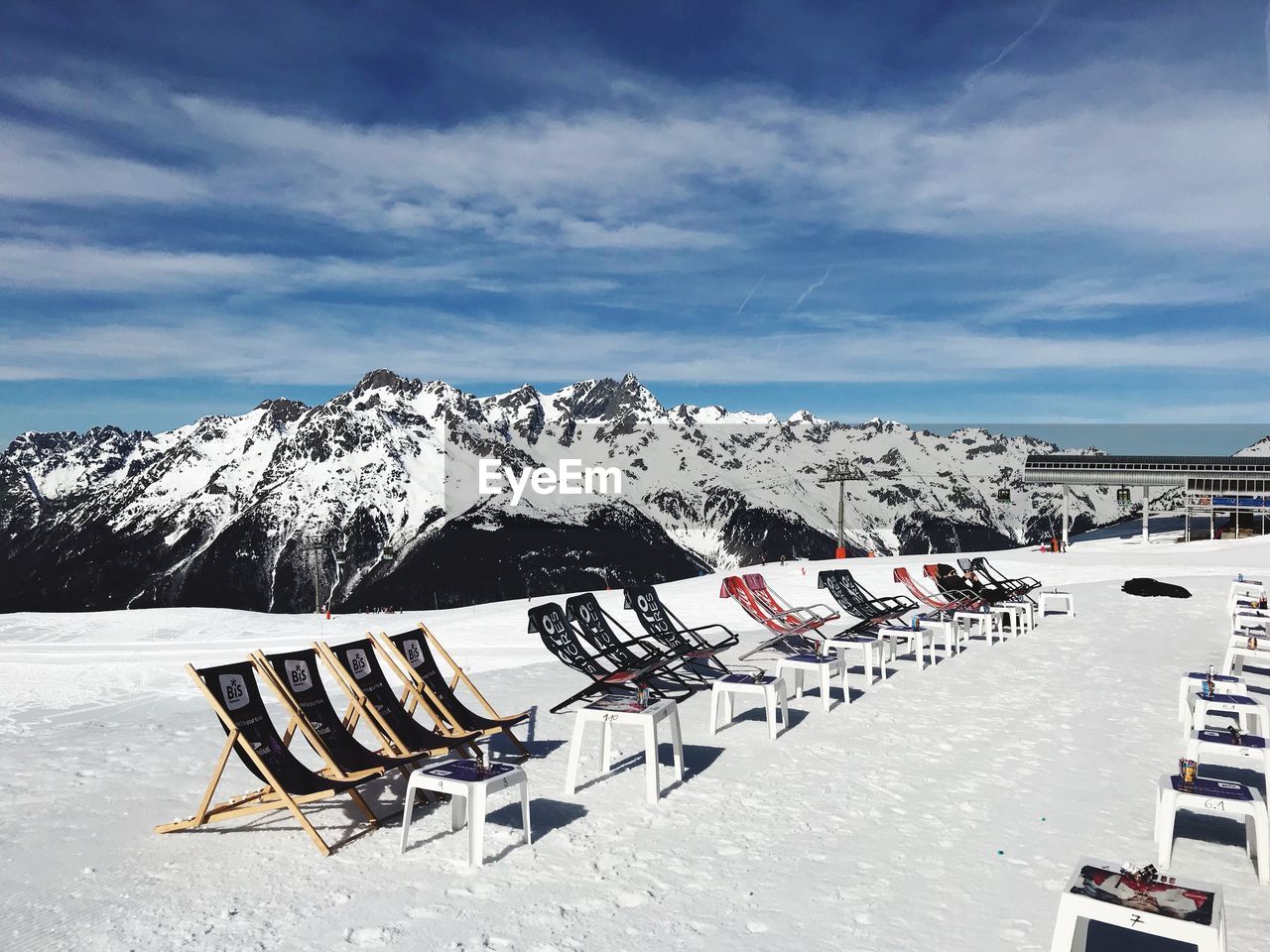 SNOW COVERED MOUNTAINS AGAINST SKY