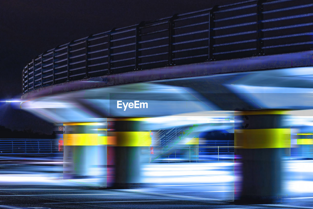 Blurred image of a car park