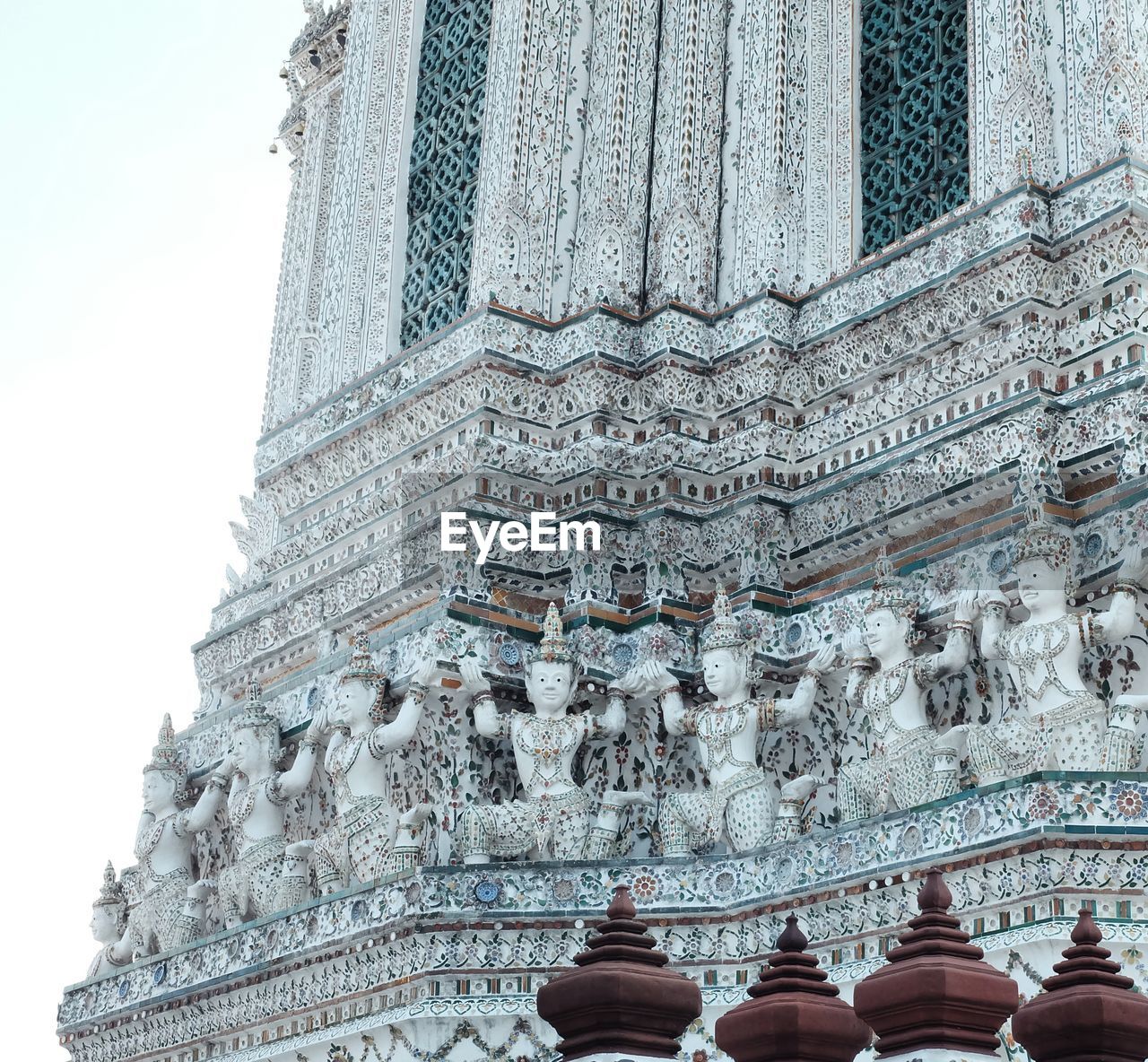 Low angle view of temple building exterior against sky