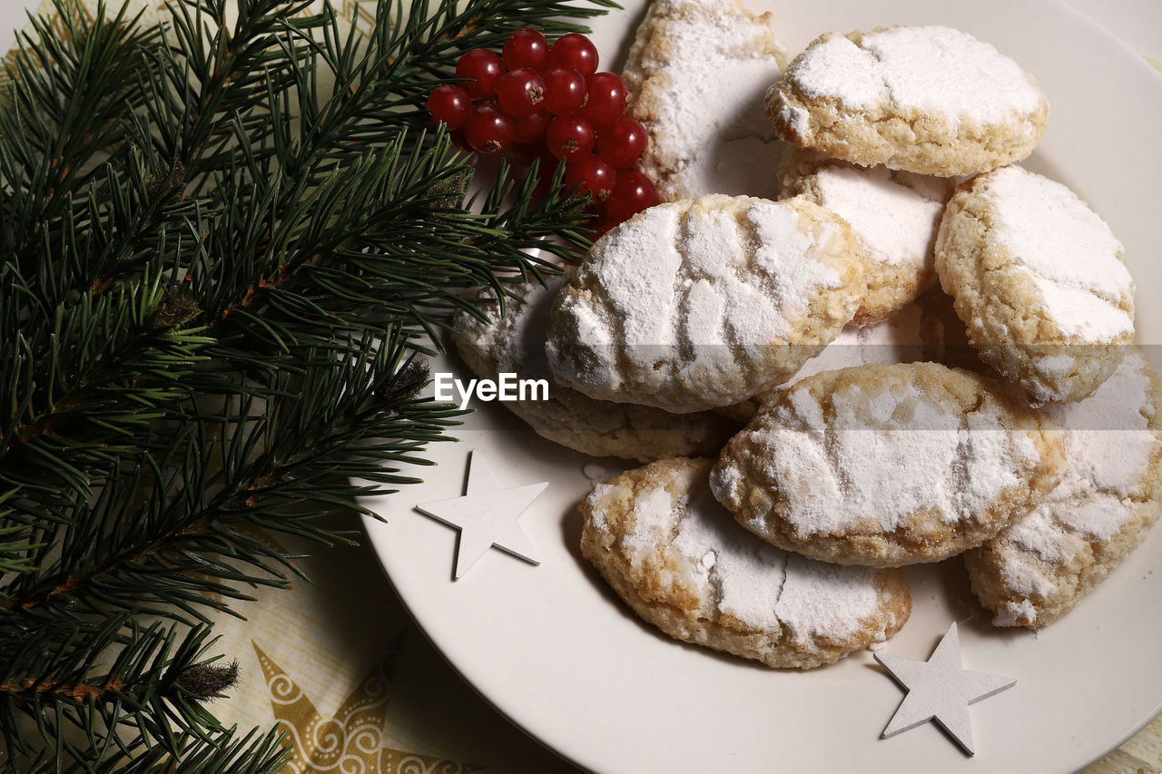 Ricciarelli pastries, typical sienese christmas sweet made with almond