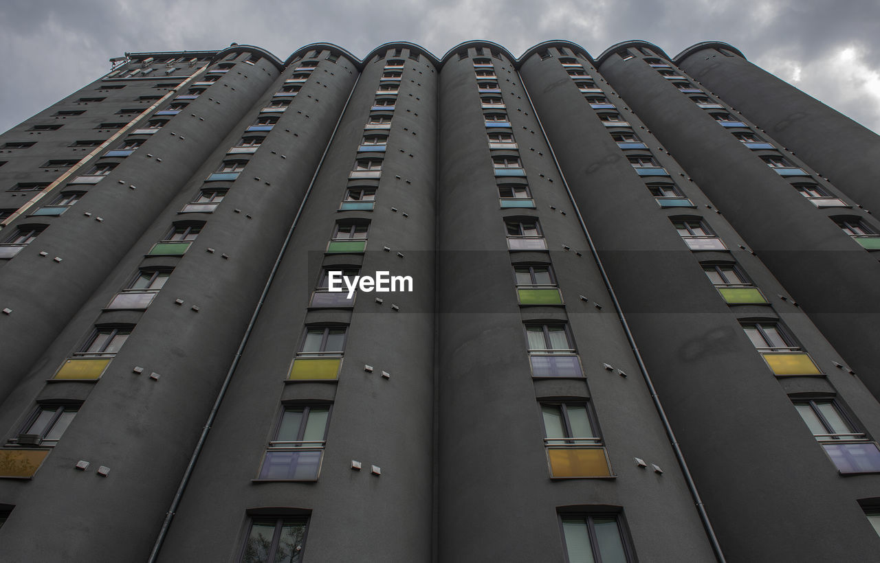 Low angle view of buildings against sky