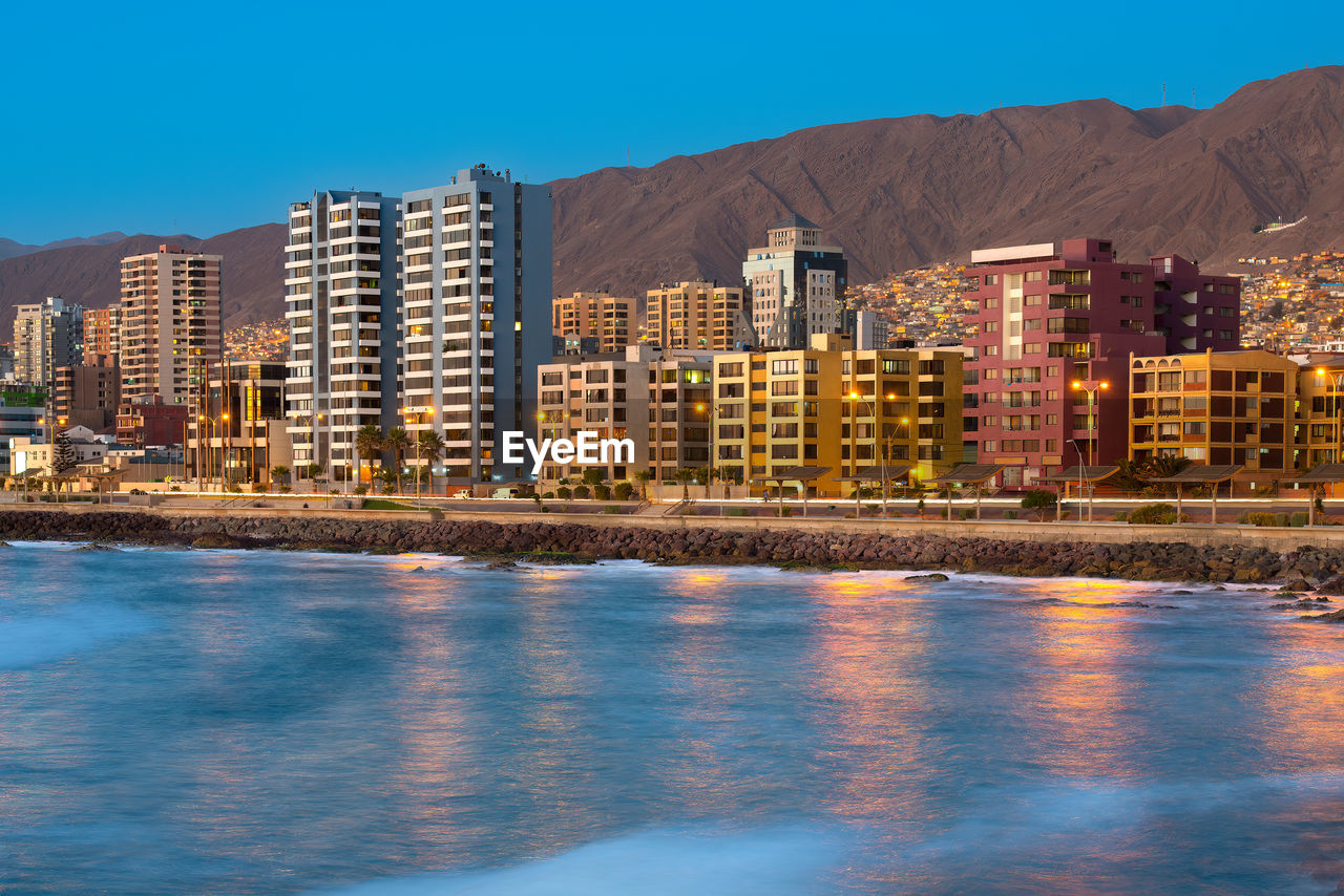 Panoramic view of antofagasta, the biggest city in the mining region of northern chile.