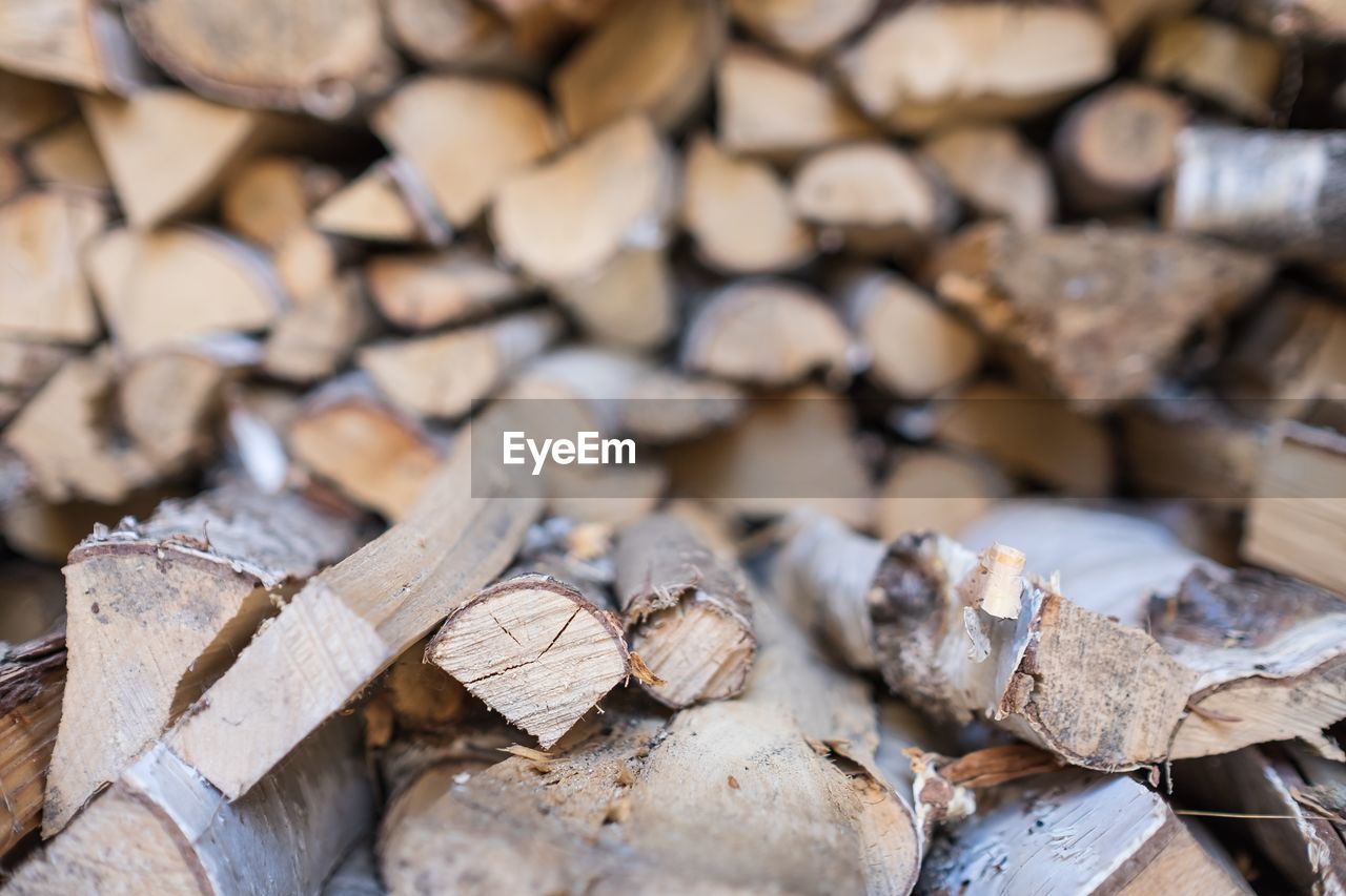 Firewood at lumber industry