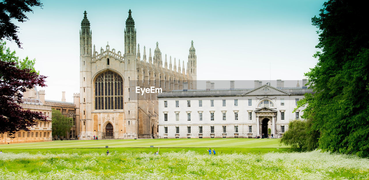 View of historical building against clear sky