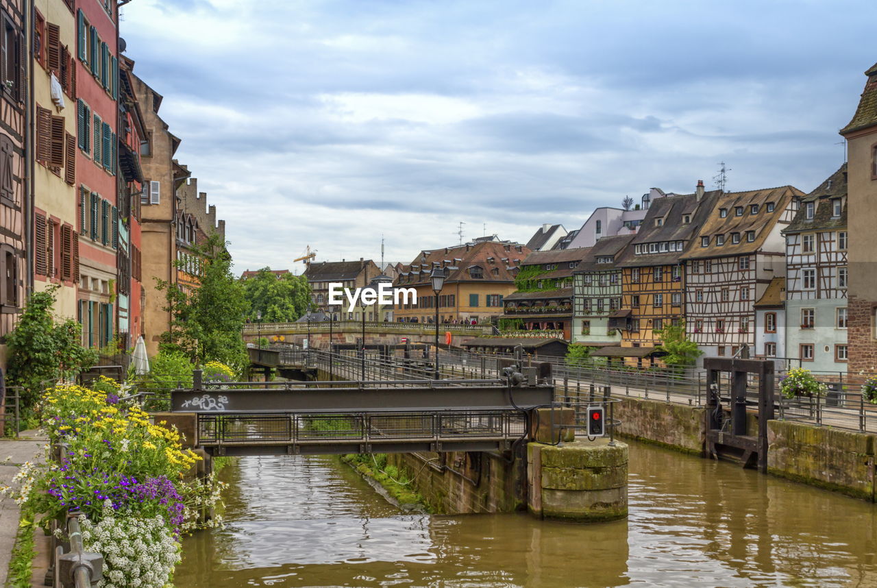 Historical district of petite france by cloudy day, strasbourg, france