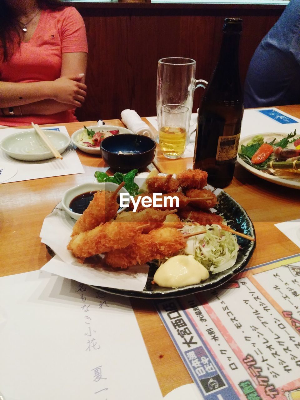 CLOSE-UP OF SERVED FOOD ON TABLE