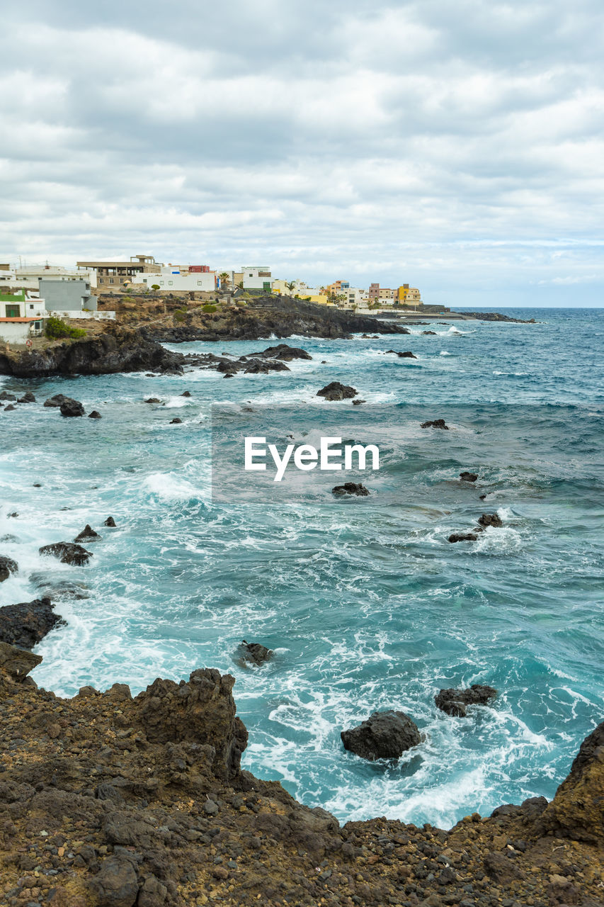 Cliff beach tenerife playa de las carretas