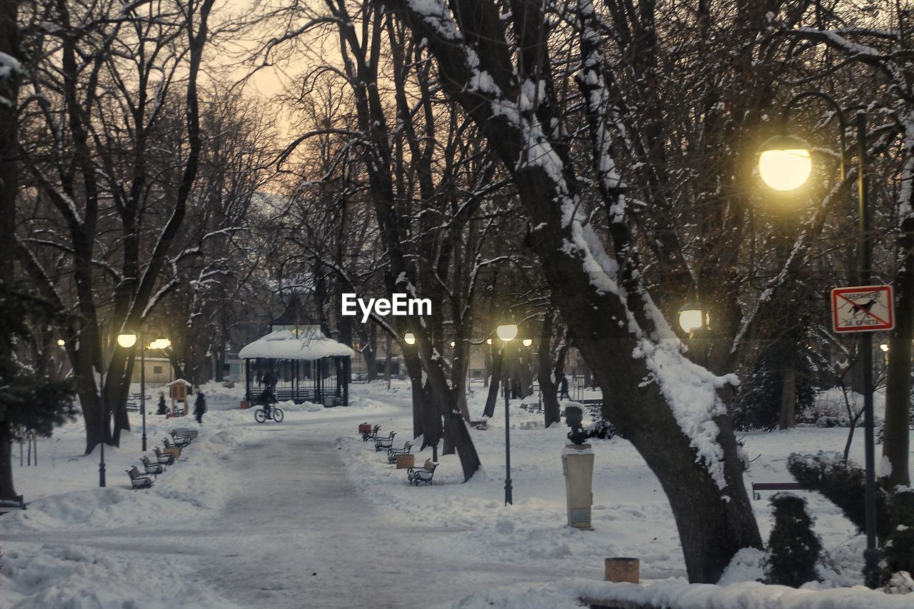 VIEW OF SNOW COVERED CITY