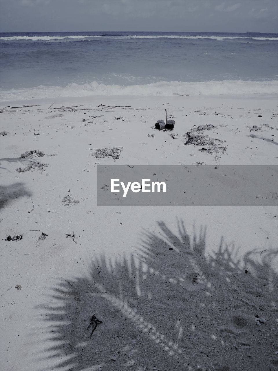 High angle view of beach against sky