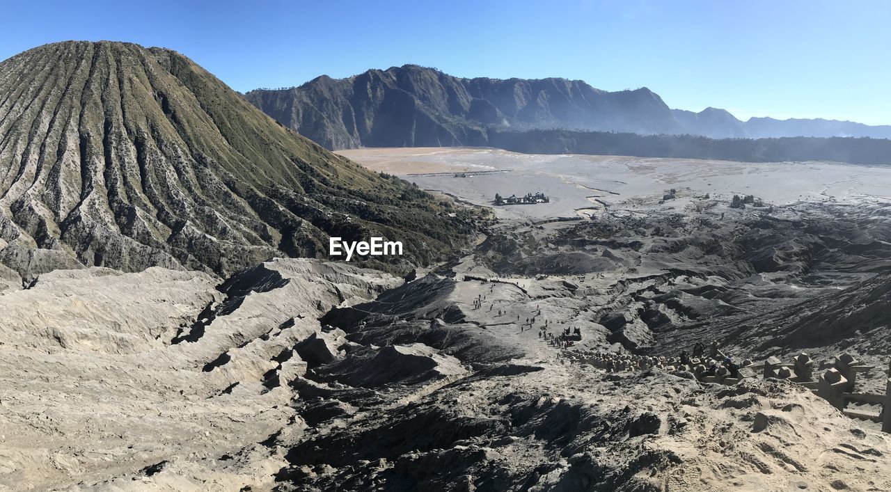 Panoramic view of arid landscape