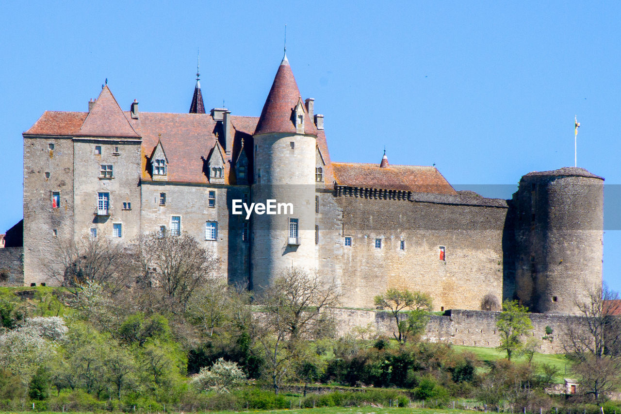 Chateauneuf, france, april 17, 2022. the chateau de chateauneuf-en-auxois is a fortress.