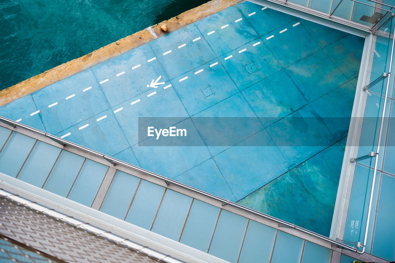 High angle view of swimming pool