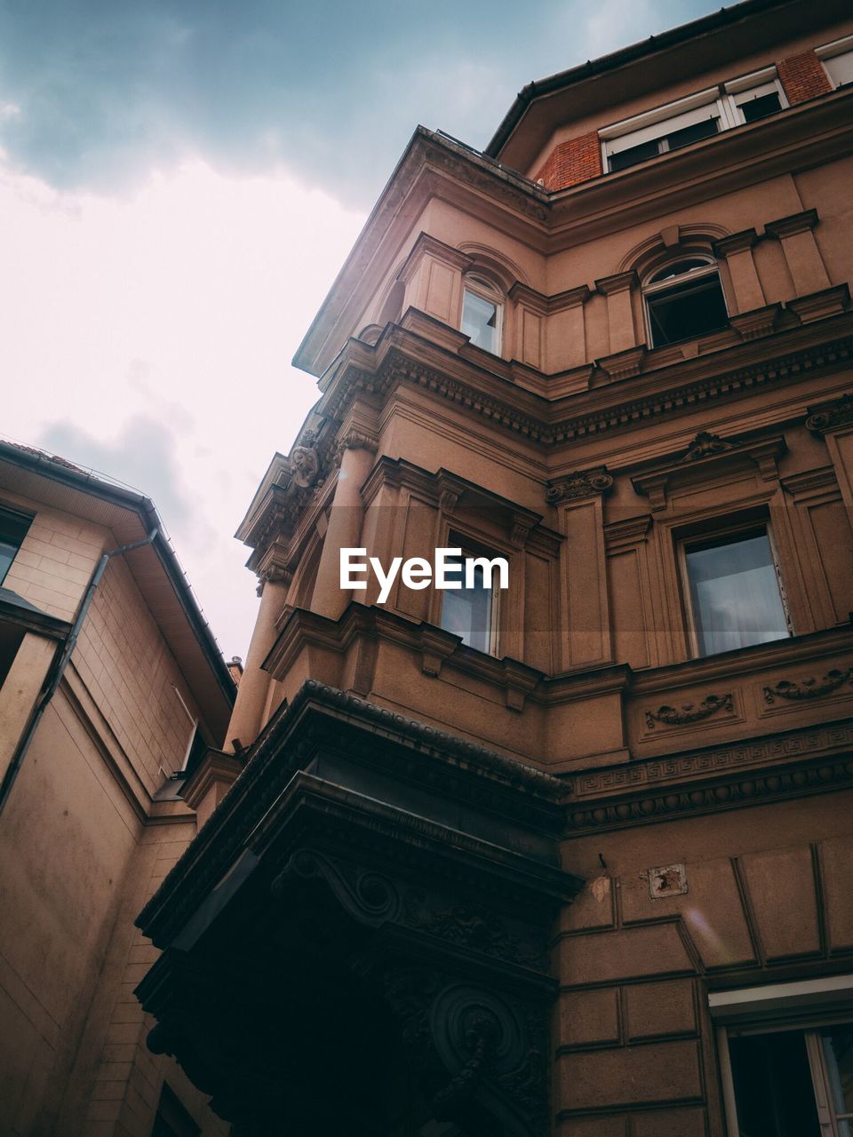 Low angle view of building against sky