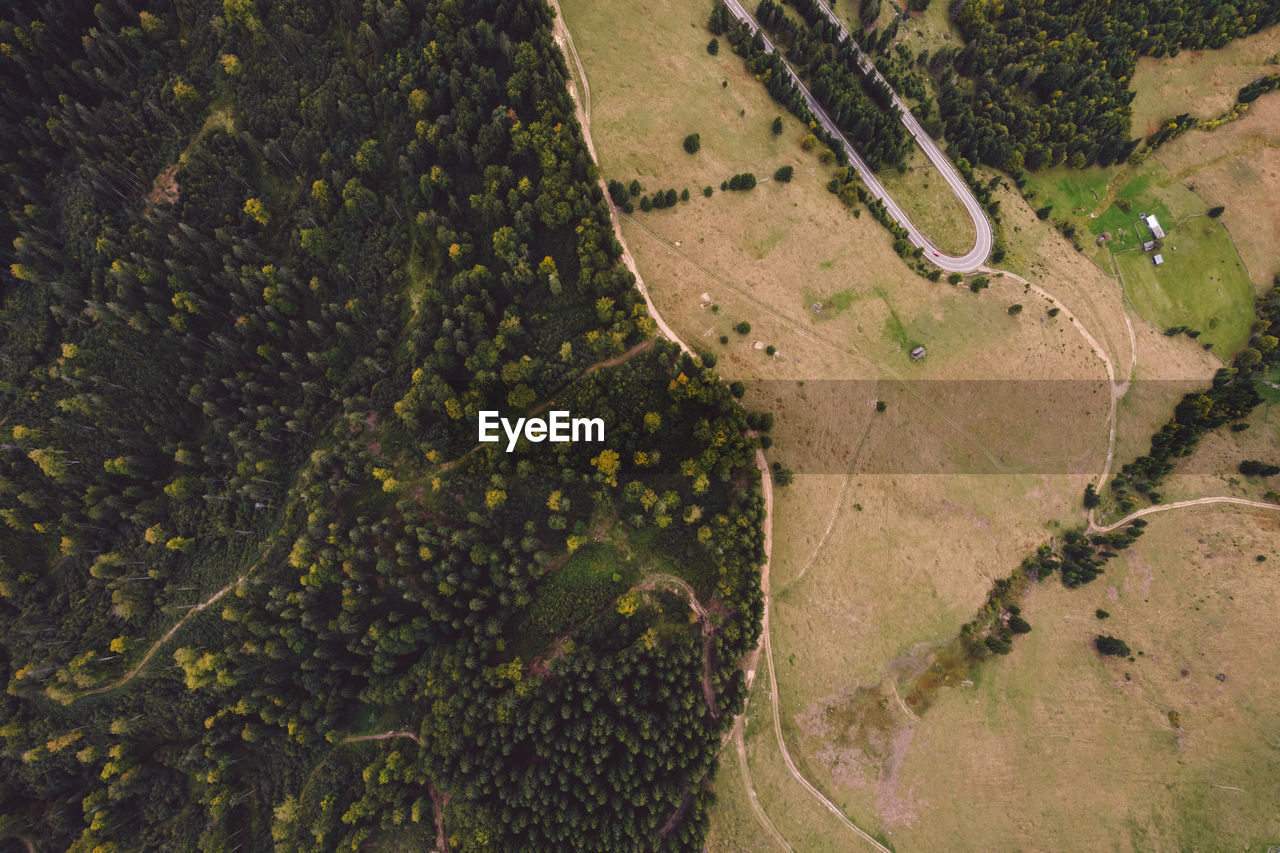 High angle view of beach