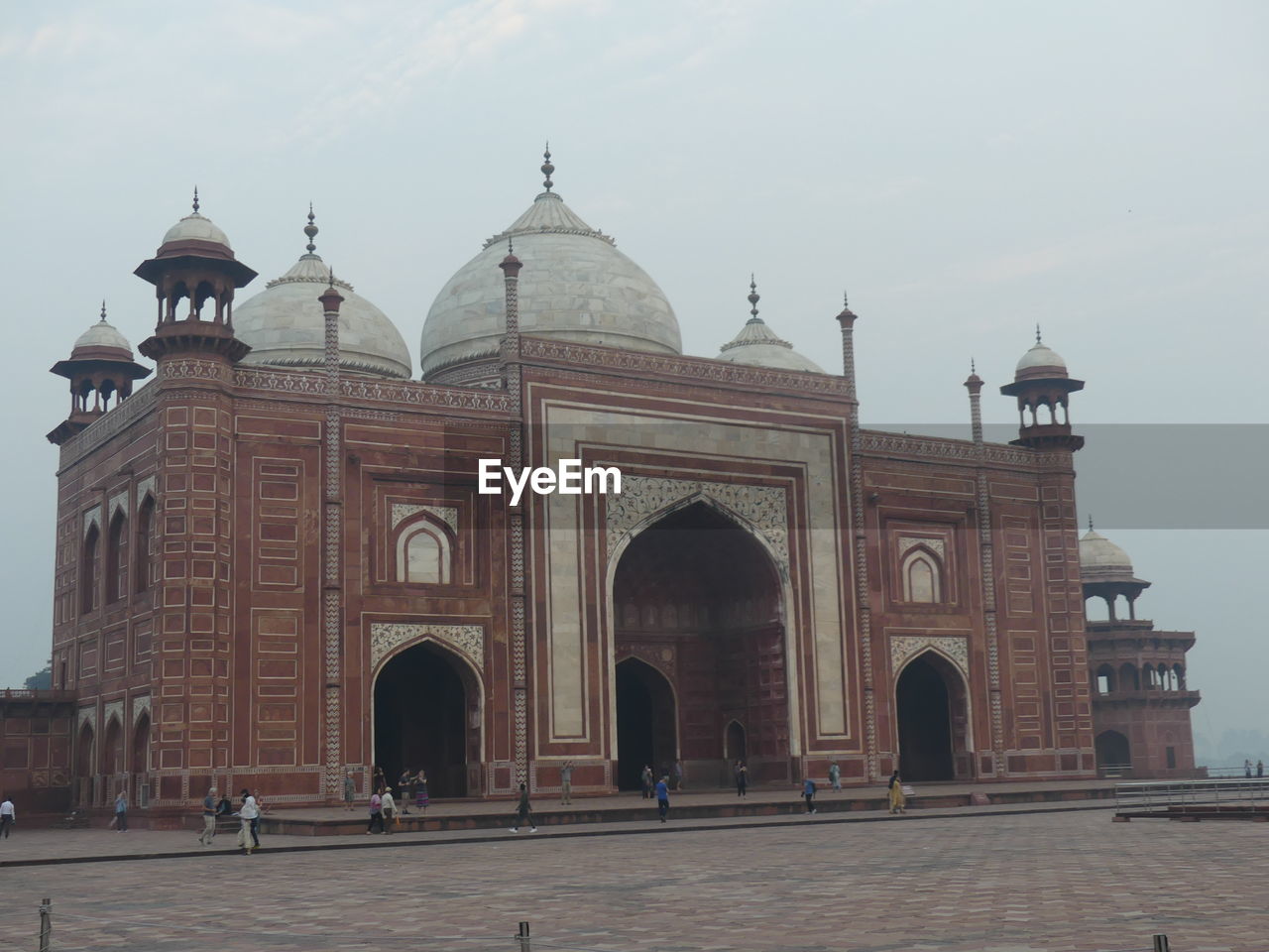 Palace near to taj mahal built by shah jahan in 1632 - 1653 in early morning light, agra, india 2019