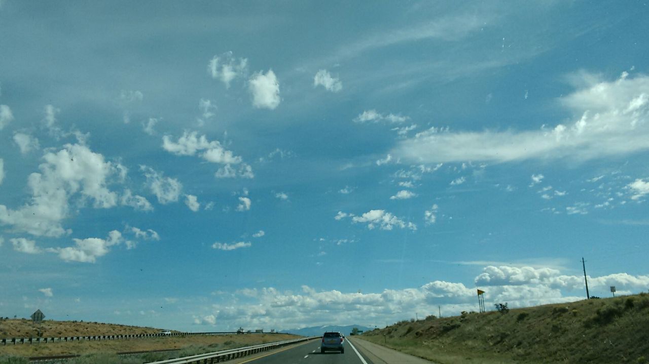 Car on road against sky